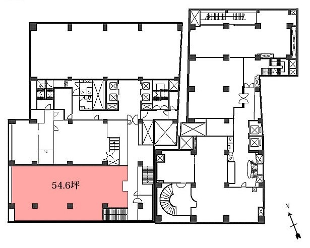 新虎ノ門実業会館(新館)B1F 間取り図