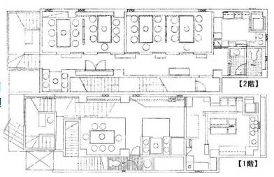 毛利ビル1F~2F 間取り図