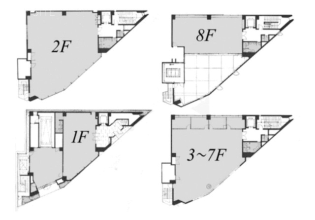 ラ・ベール日本橋1F~8F 間取り図