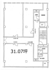 関内中央ビルK402 間取り図