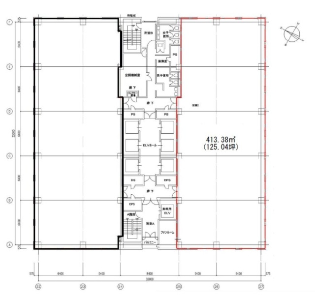 新大崎勧業(大崎ニューシティ4号館)ビル東 間取り図