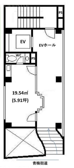 愛美堂(あいみどう)ビル1F 間取り図