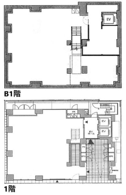 銀座レンガ通り福神ビルB1F~1F 間取り図