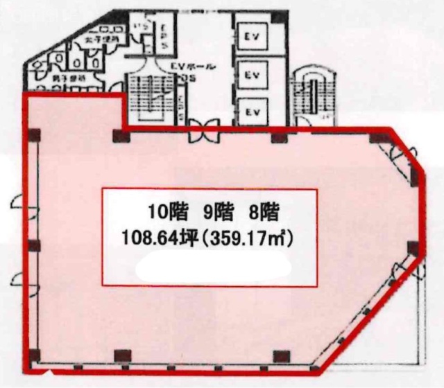 いちご笹塚ビル9F 間取り図