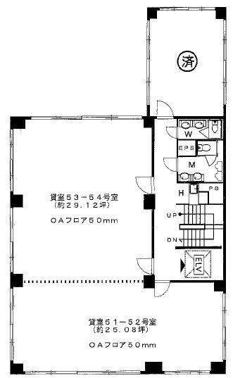 喜助内神田ビル53-54 間取り図
