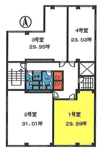 第6カネ長ビル801 間取り図
