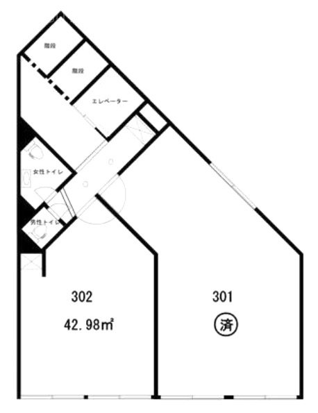 ドメス水道橋ビル302 間取り図