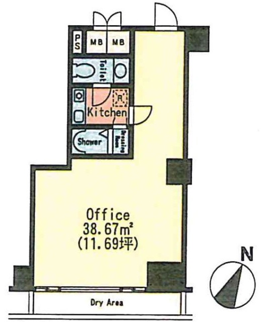 クローバー六本木004 間取り図