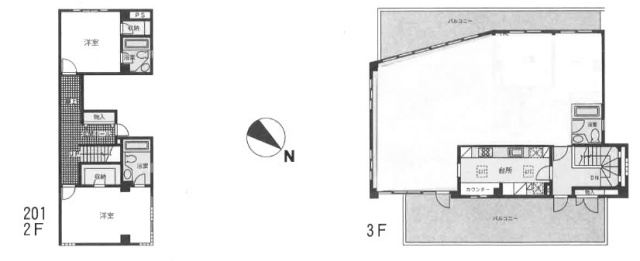 K&M代々木公園201 間取り図