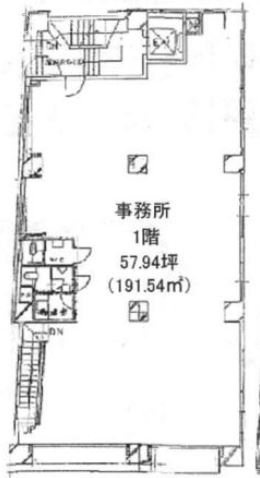 第1キクチビル1F 間取り図