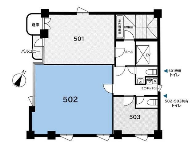 シンク白山ビル502 間取り図