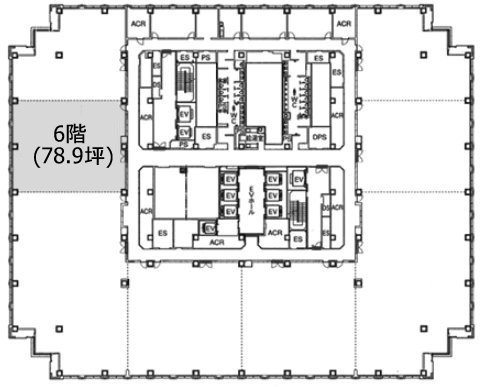 品川グランドセントラルタワー6F 間取り図