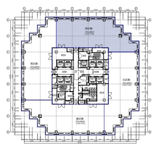 青海フロンティアビル西 間取り図