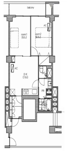 シティ市ヶ谷602 間取り図