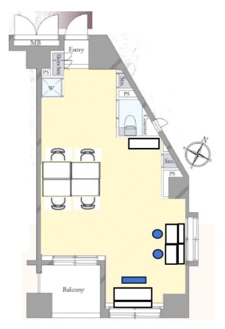 デュオ・スカーラ西麻布タワー WEST棟602 間取り図