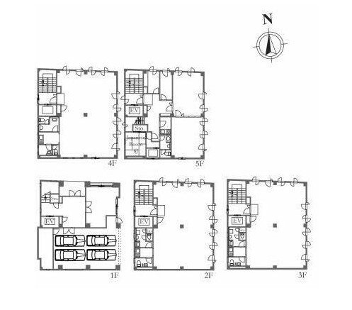 サン・クロレラビル1F~6F 間取り図