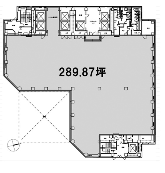 虎ノ門ツインビルディングW1001 間取り図