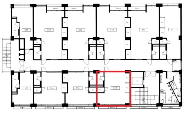 岡崎ビル502 間取り図