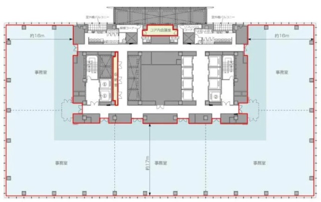 グラントウキョウサウスタワー12F 間取り図