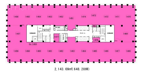 三菱ビル14F 間取り図