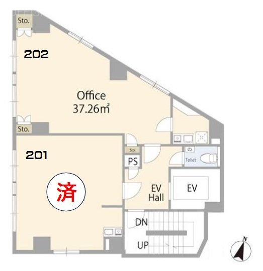 COURT王子神谷202 間取り図