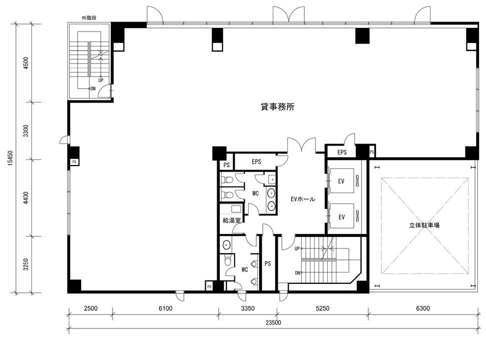 いちご高田馬場ビルの基準階平面図