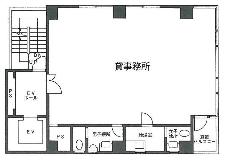 吉田ビルの基準階平面図