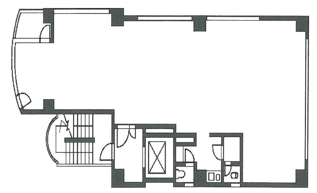 ＹＫ中目黒ビルの基準階平面図