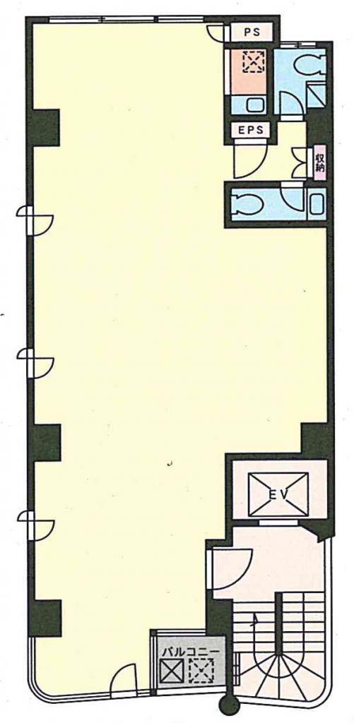 アソルティ六本木一丁目ビルの基準階平面図