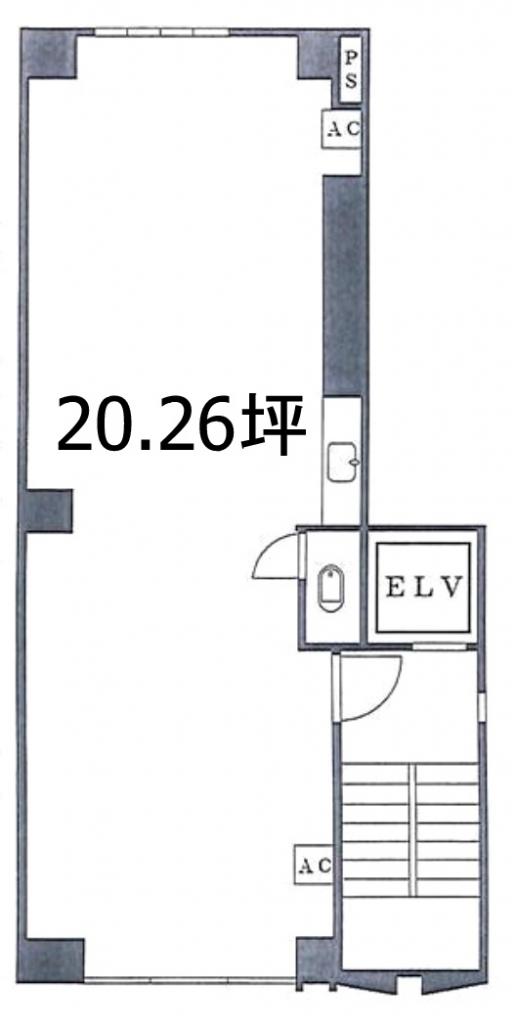 荏原実業第三ビルの基準階平面図