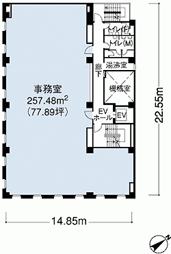 第３７興和ビルの基準階平面図