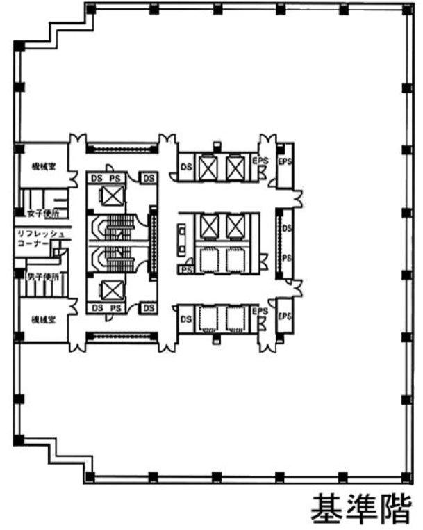 アルカセントラル（錦糸町アルカセントラルビジネスタワー）の基準階平面図