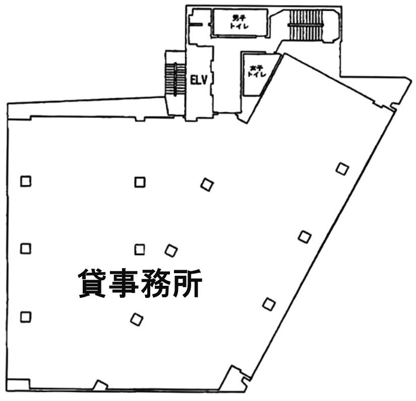 藤久ビル西１号館の基準階平面図