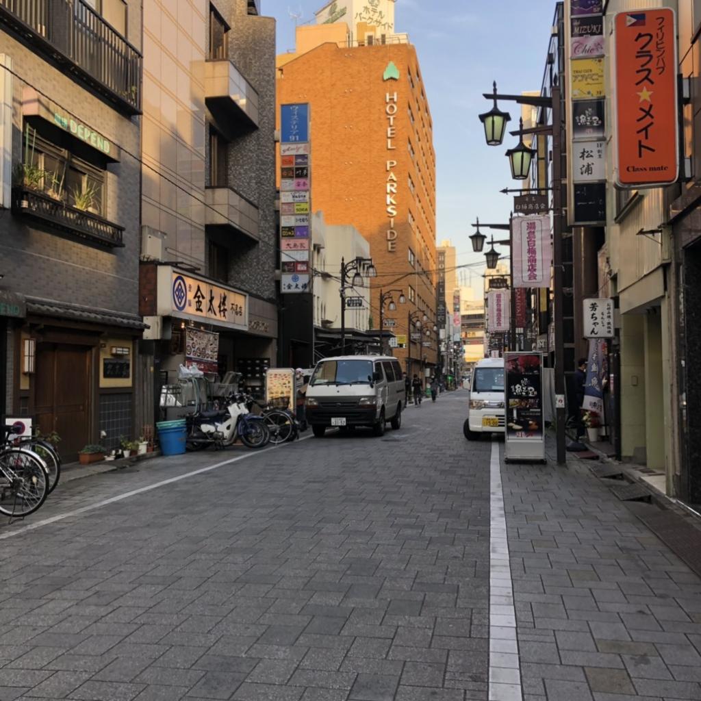 桂昇上野ビルのビル前面道路