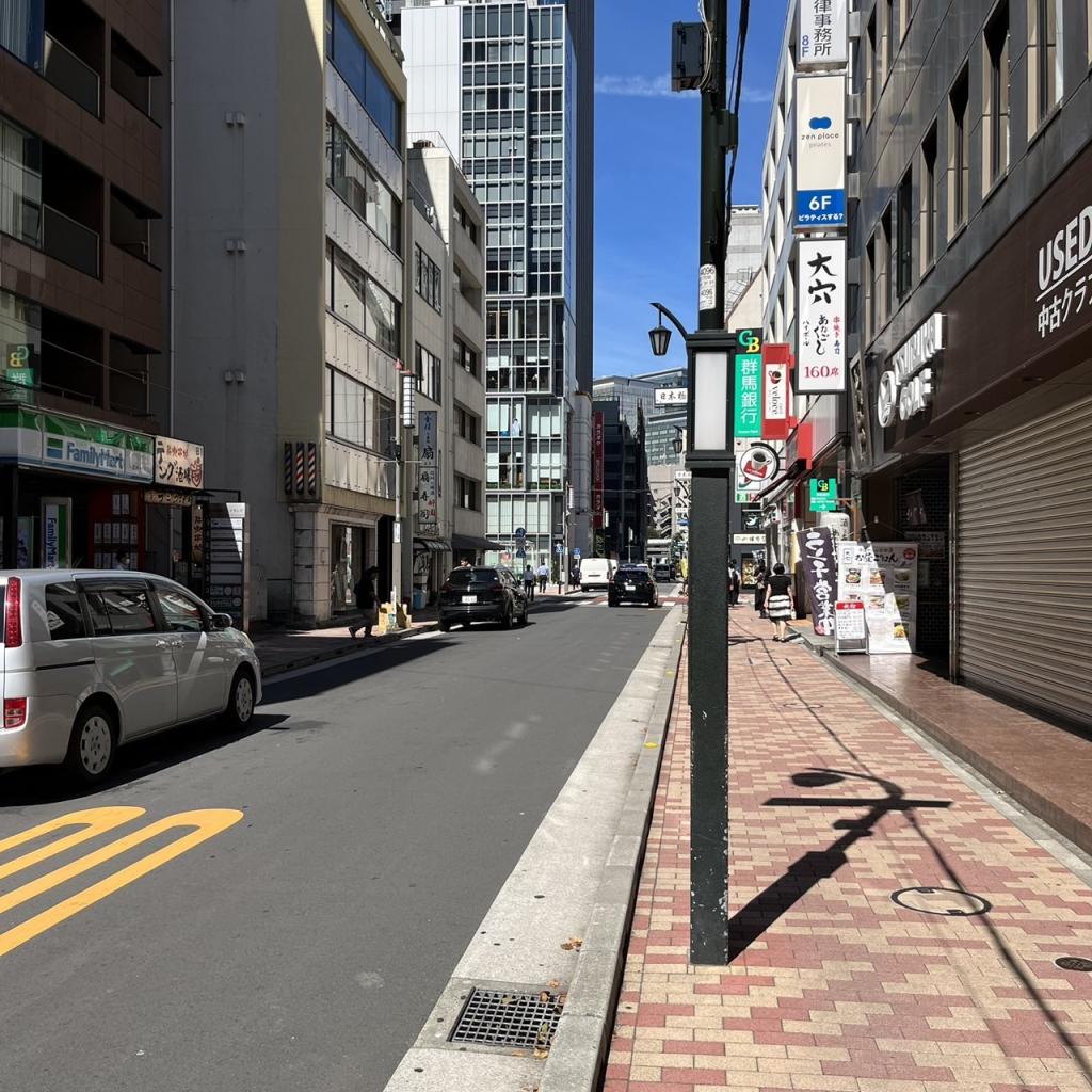 栄松堂ビルの前面道路