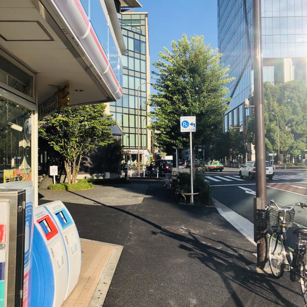 飯田ビルのビル前面道路