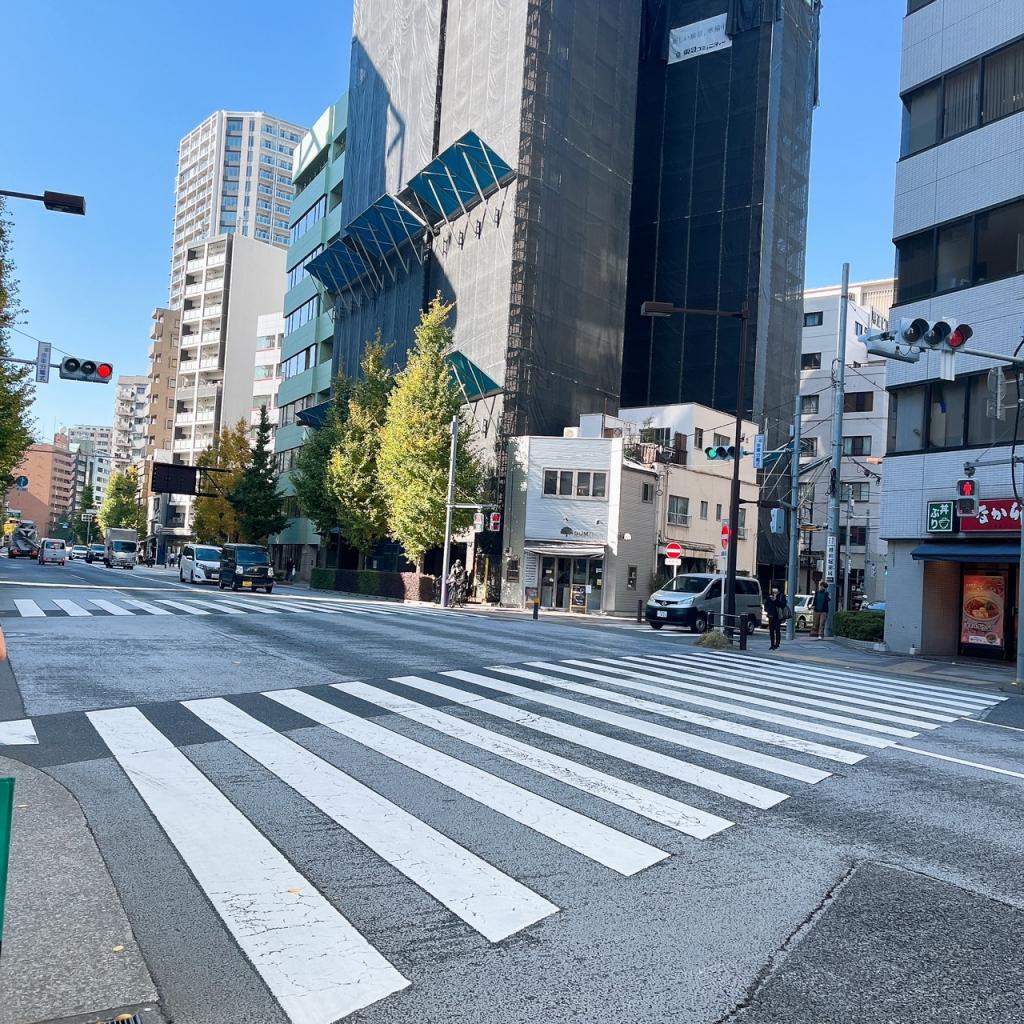 東京ダイヤビル１号館のビル前面は鍛冶橋通り沿い