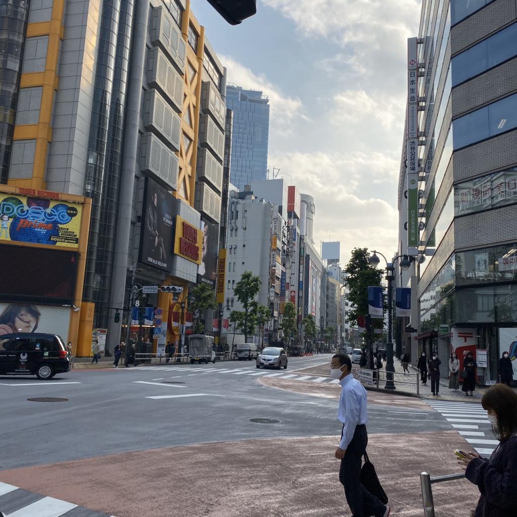 メゾン渋谷のビル前面道路