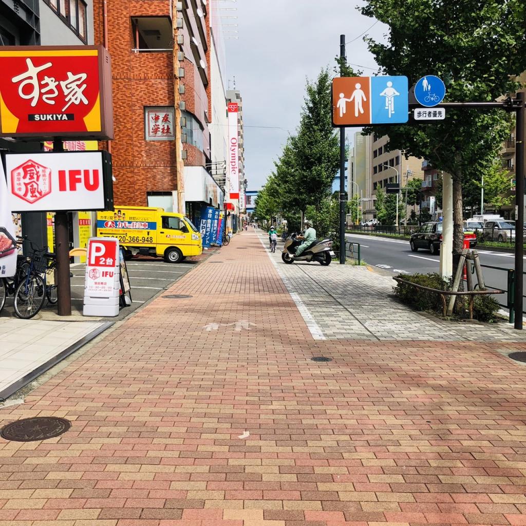 蒲田新生ビルのビル前面道路