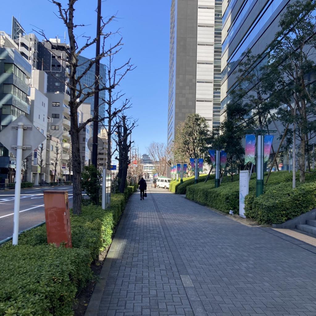 ゲートシティ大崎イーストタワーの前面歩道