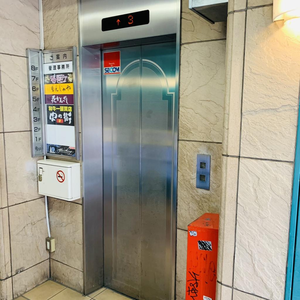 上野ソシアルビルのエレベーター
