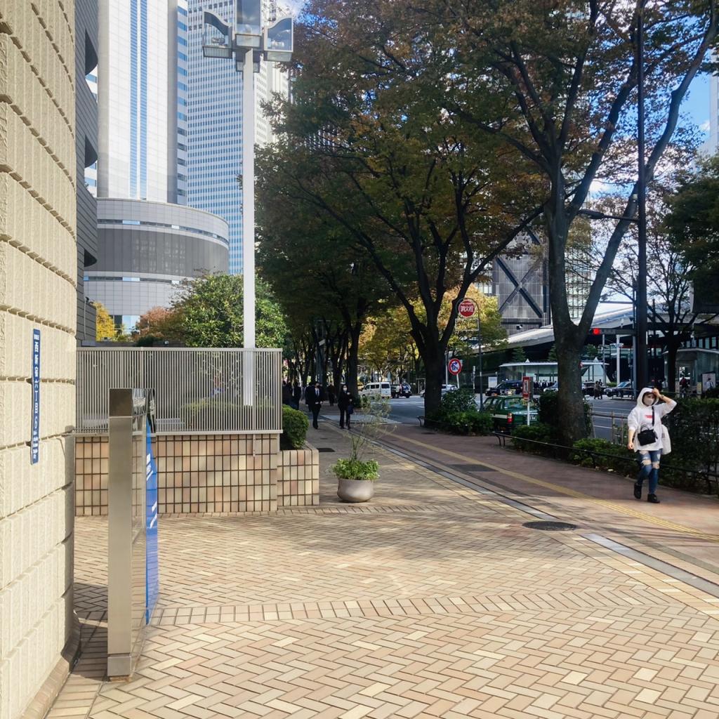 新宿国際ビルディング新館のビル前面道路