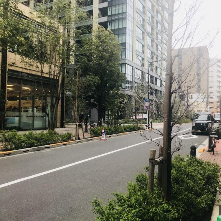 湊日本ビルのビル前面道路